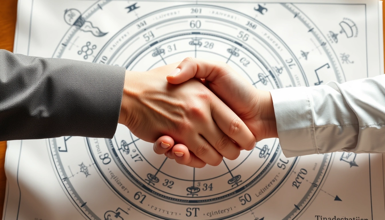 Astrology business partnership illustration