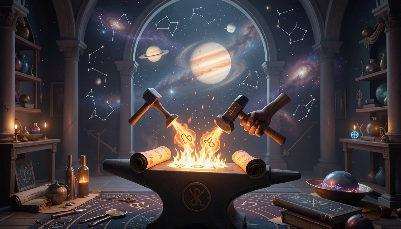Forging astrology content in cosmic workshop