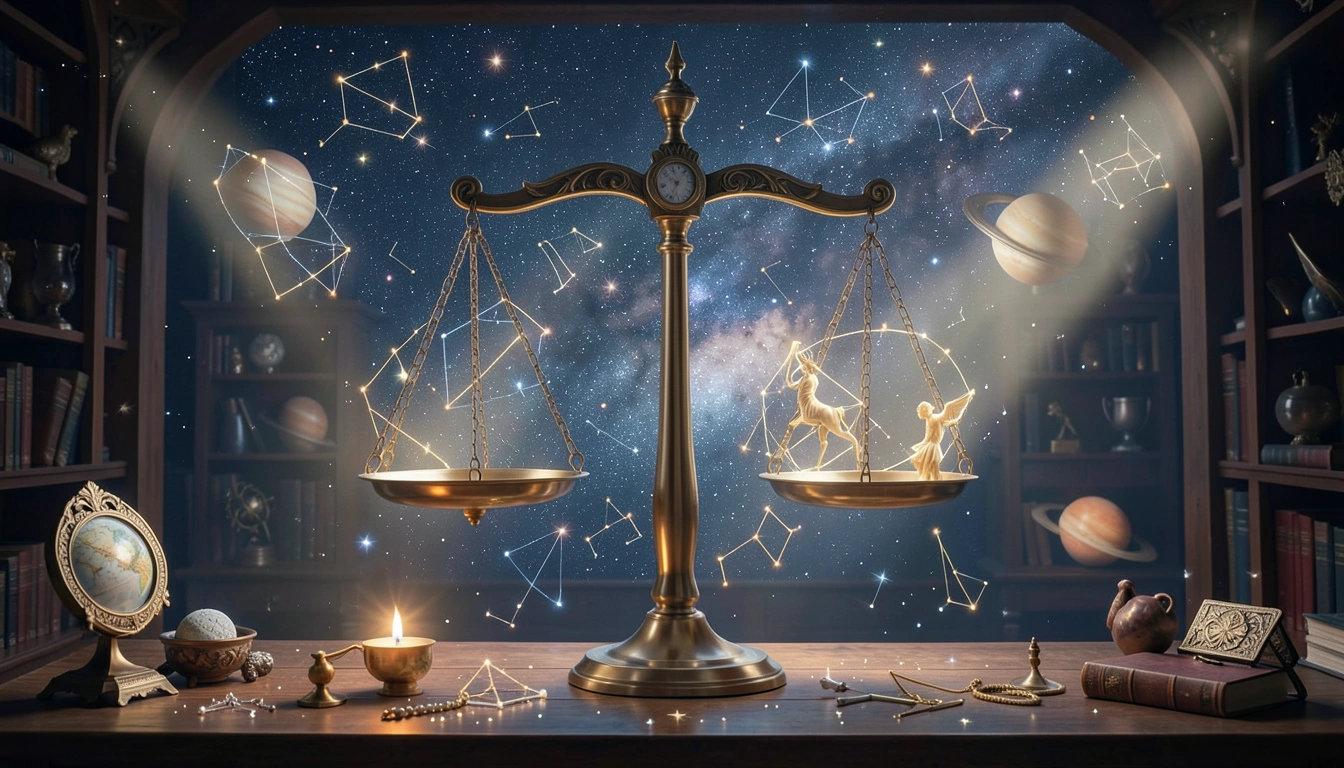 Celestial scales symbolizing non-discrimination in privacy rights