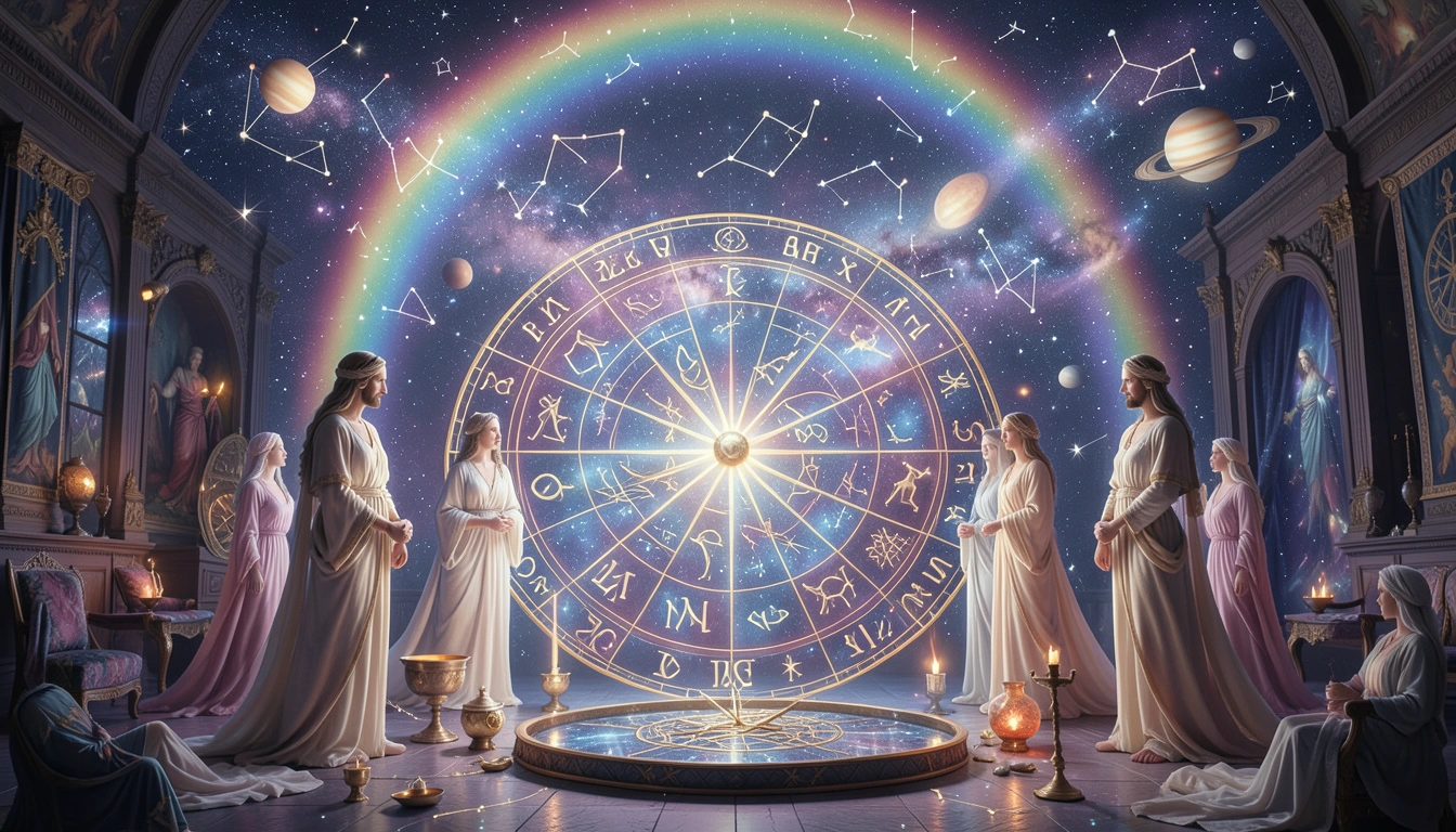 Diverse figures symbolizing respect and inclusivity in astrology