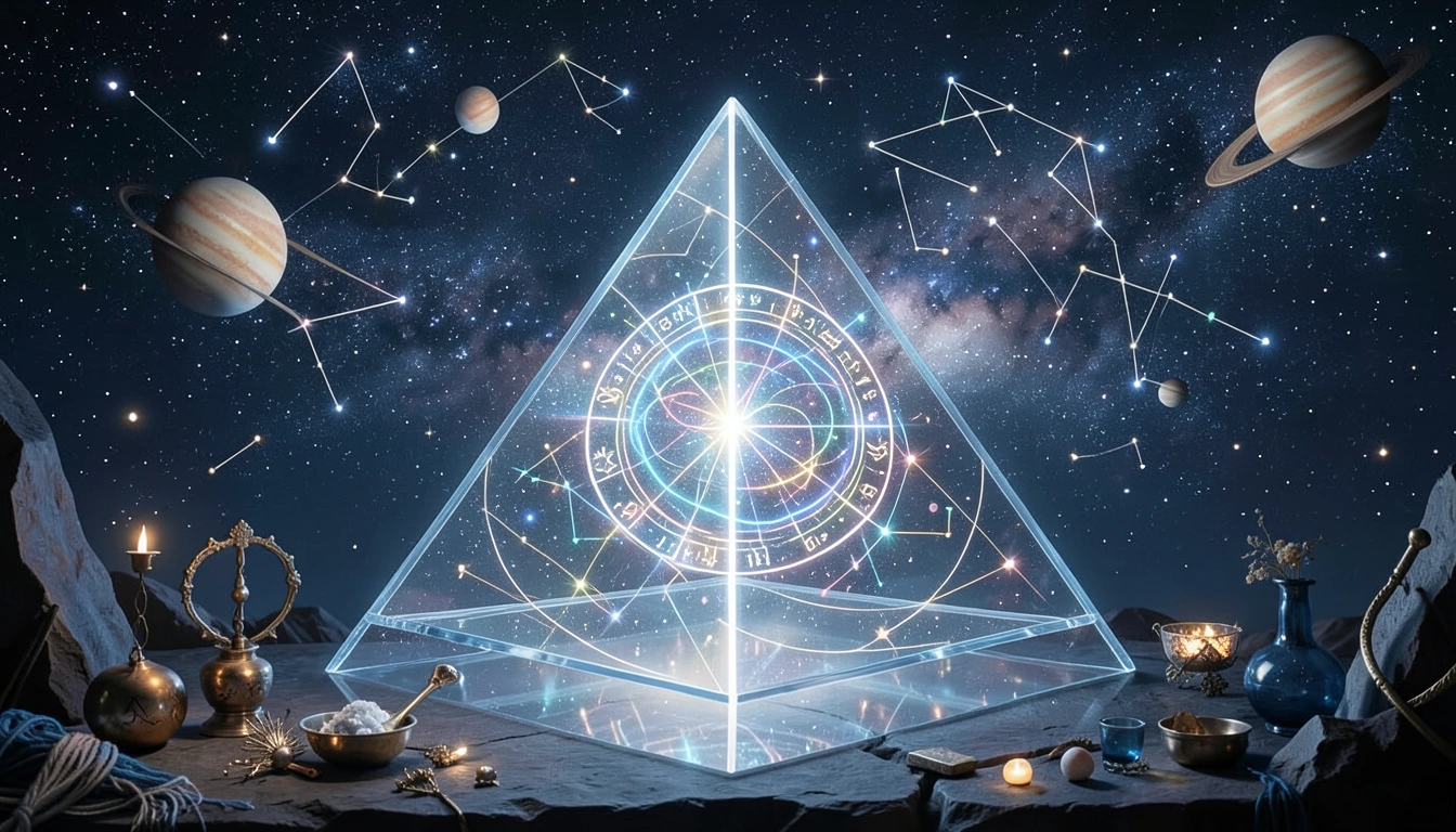 Transparent pyramid of astrological truth