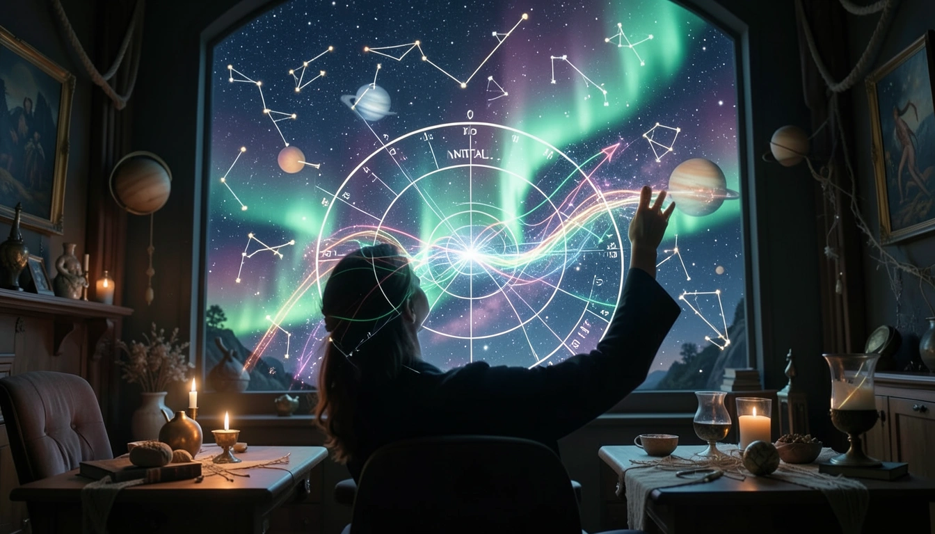 Astrology data transforming into cosmic insights