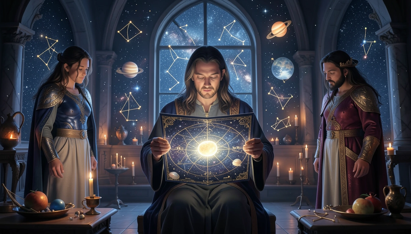 Planetary guardians overseeing user responsibilities in astrology