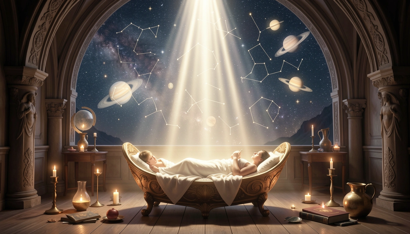 Planetary energies illuminating a birth chart moment