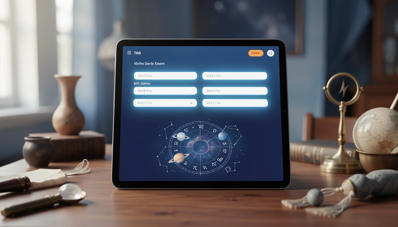 Tablet screen showing Davison chart input form