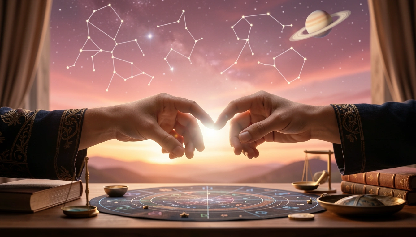 Two hands reaching toward each other with glowing energy representing emotional and physical connection