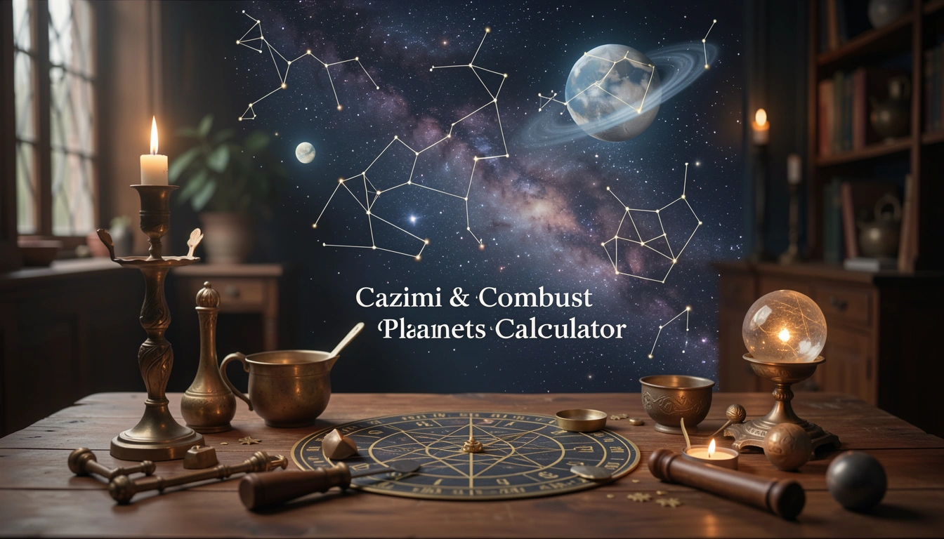 Cazimi & Combust Planets Calculator - Cazimi vs Combust Planets