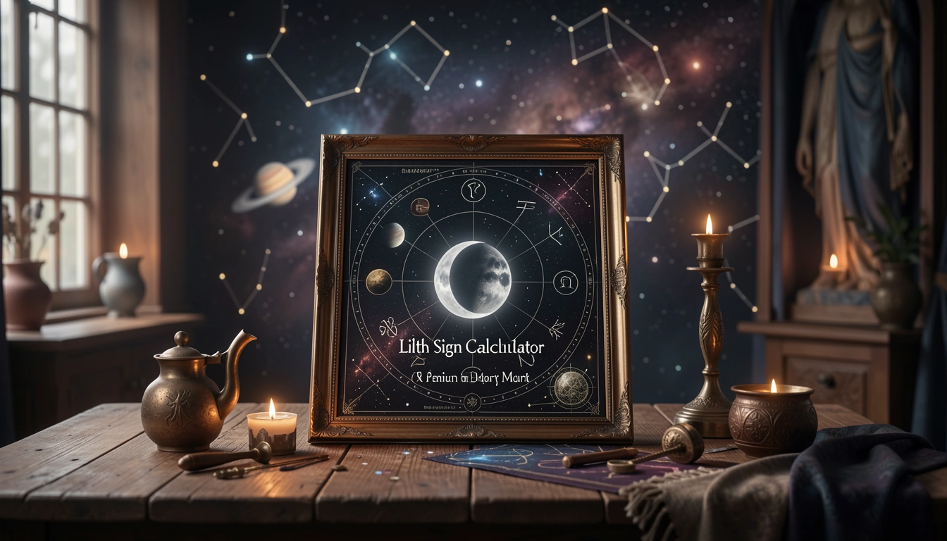 Lilith Sign Calculator (Black Moon) Premium Report - Planetary Influences and Aspects in Lilith Sign (Black Moon)