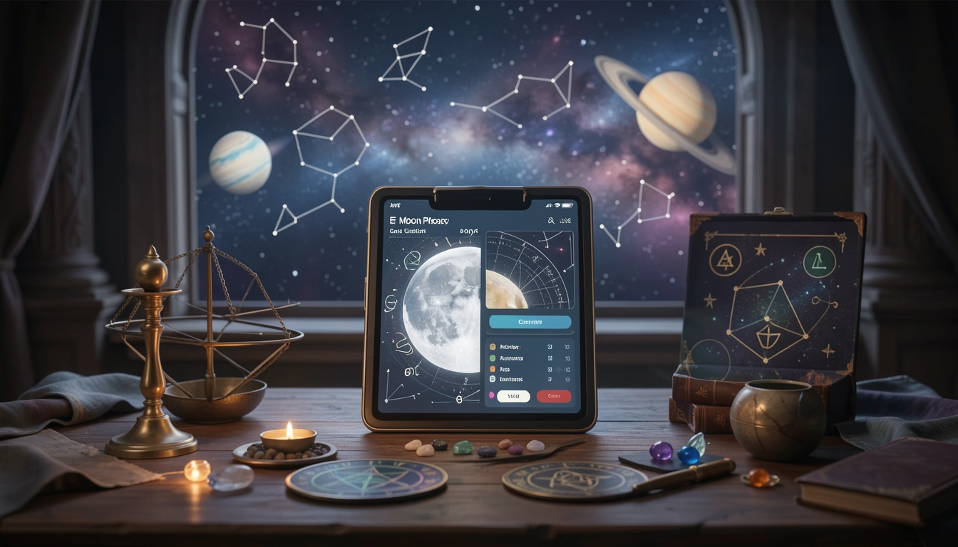 Free Moon Phase Calculator - Planetary Influences and Aspects in Free Moon Phase