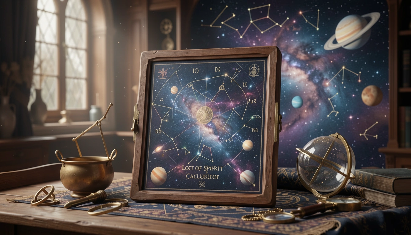 Lot of Spirit (Hermetic Daimon) Calculator - Lot of Spirit and Love and Relationships