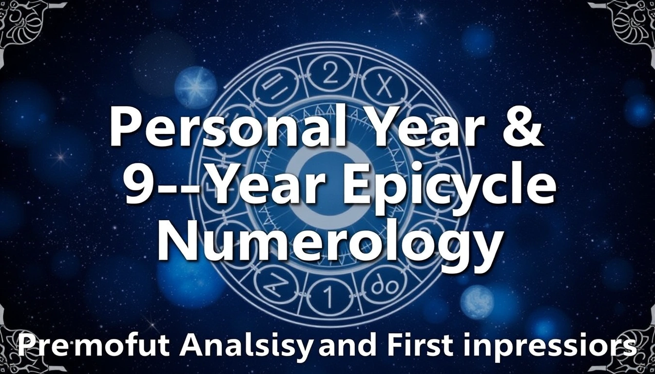 Personal Year & 9-Year Epicycle Numerology Premium Analysis Report - Personal Year & 9-Year Epicycle Numerology Premium Analysis and First Impressions