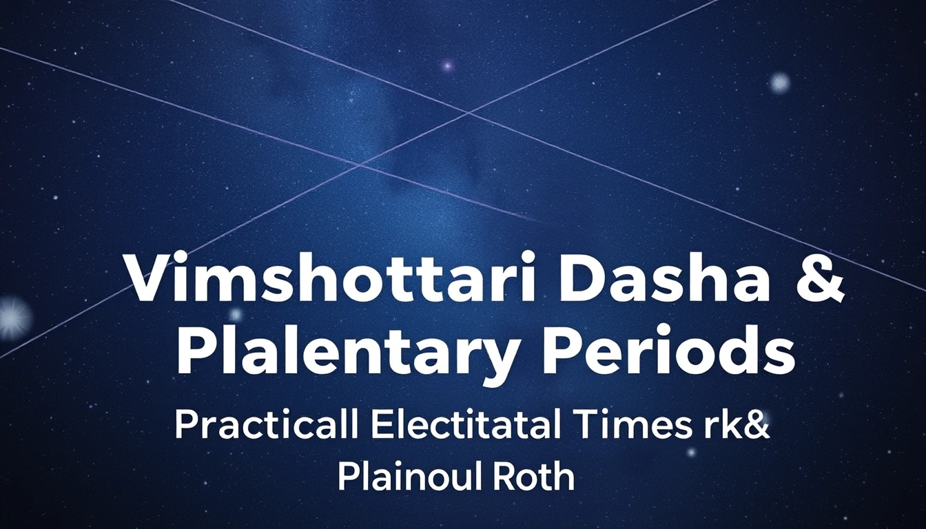 Vedic Vimshottari Dasha & Planetary Periods Calculator - Practical Electional Timing with Vedic Vimshottari Dasha & Planetary Periods