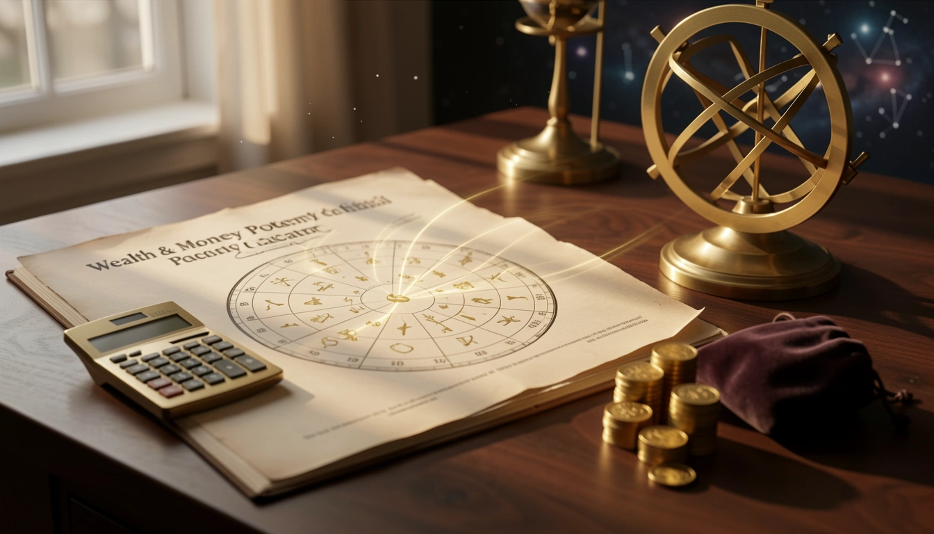 Comprehensive astrological analysis, planetary mechanics, and actionable insights for Astrology Wealth & Money Potential Calculator Premium Report. Discove Comprehensive astrological analysis, planetary mechanics, and actionable insights for Astrology Wealth & Money Potential Calculator Premium Report. Discove