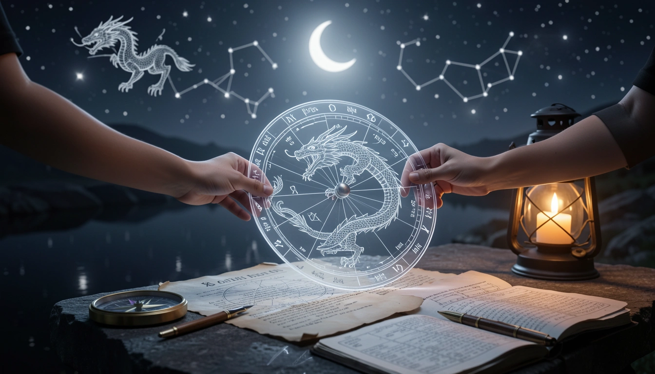 Generate a draconic chart by aligning the North Node with 0 Aries to reveal your soul-level astrology and karmic imprint. Generate a draconic chart by aligning the North Node with 0 Aries to reveal your soul-level astrology and karmic imprint.